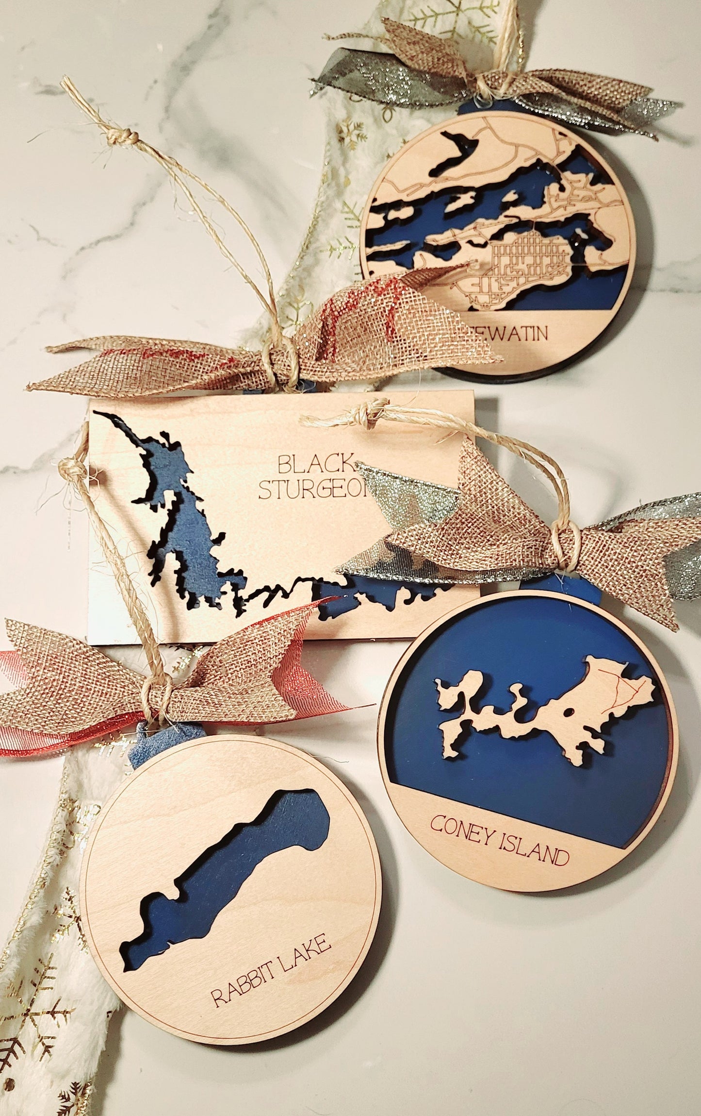 Coney Island map Tree Ornament