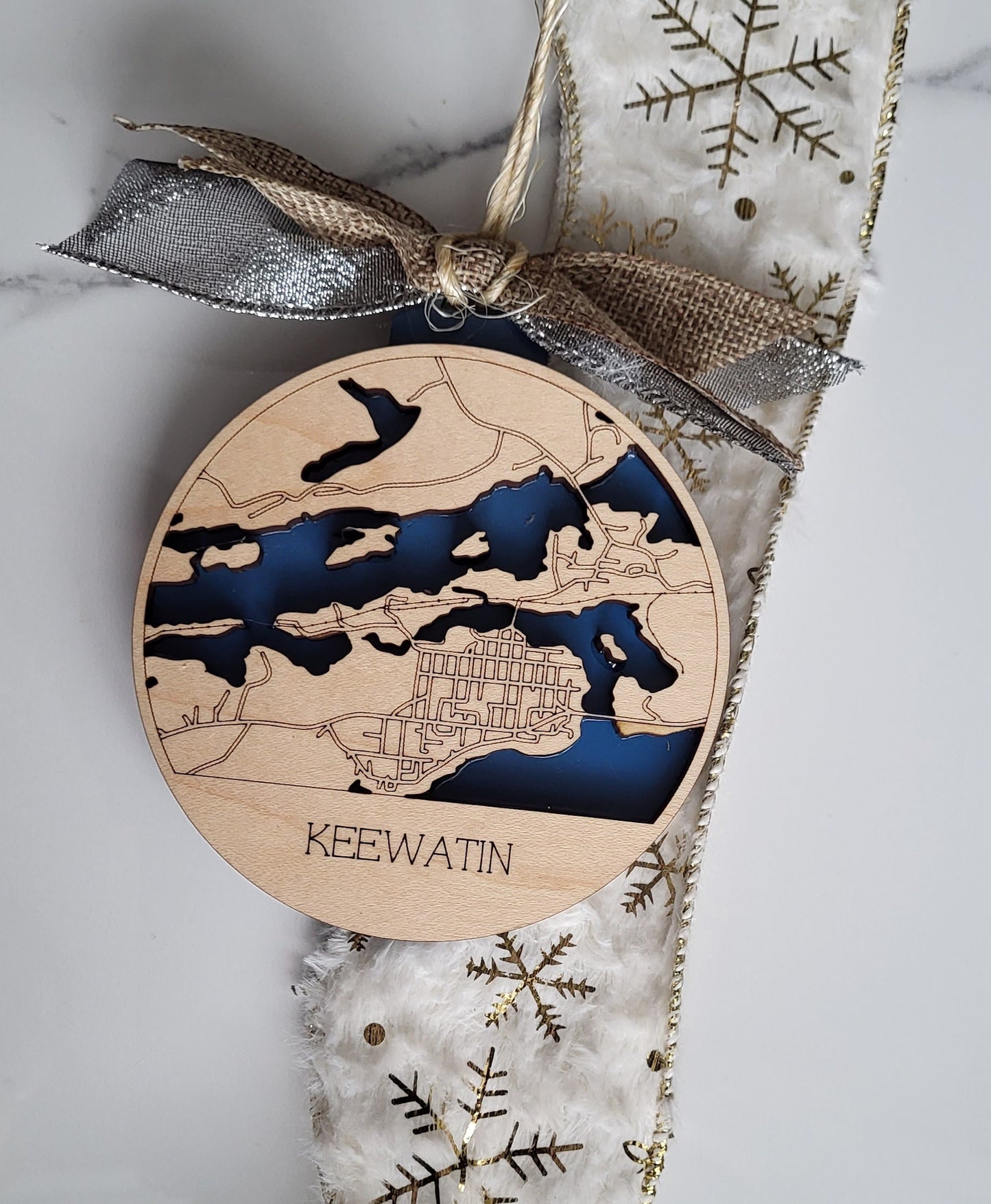 Keewatin Map Tree Ornament
