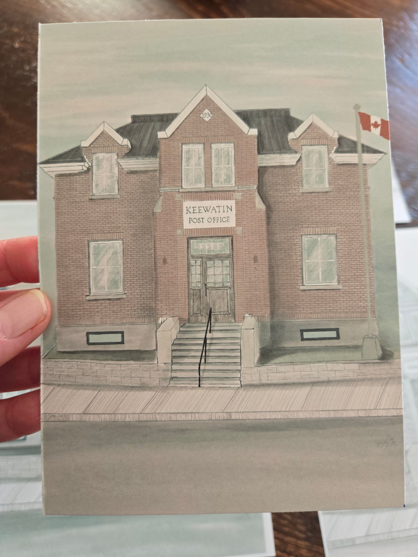 Keewatin Post Office Art Print – Original Post Office building Watercolour