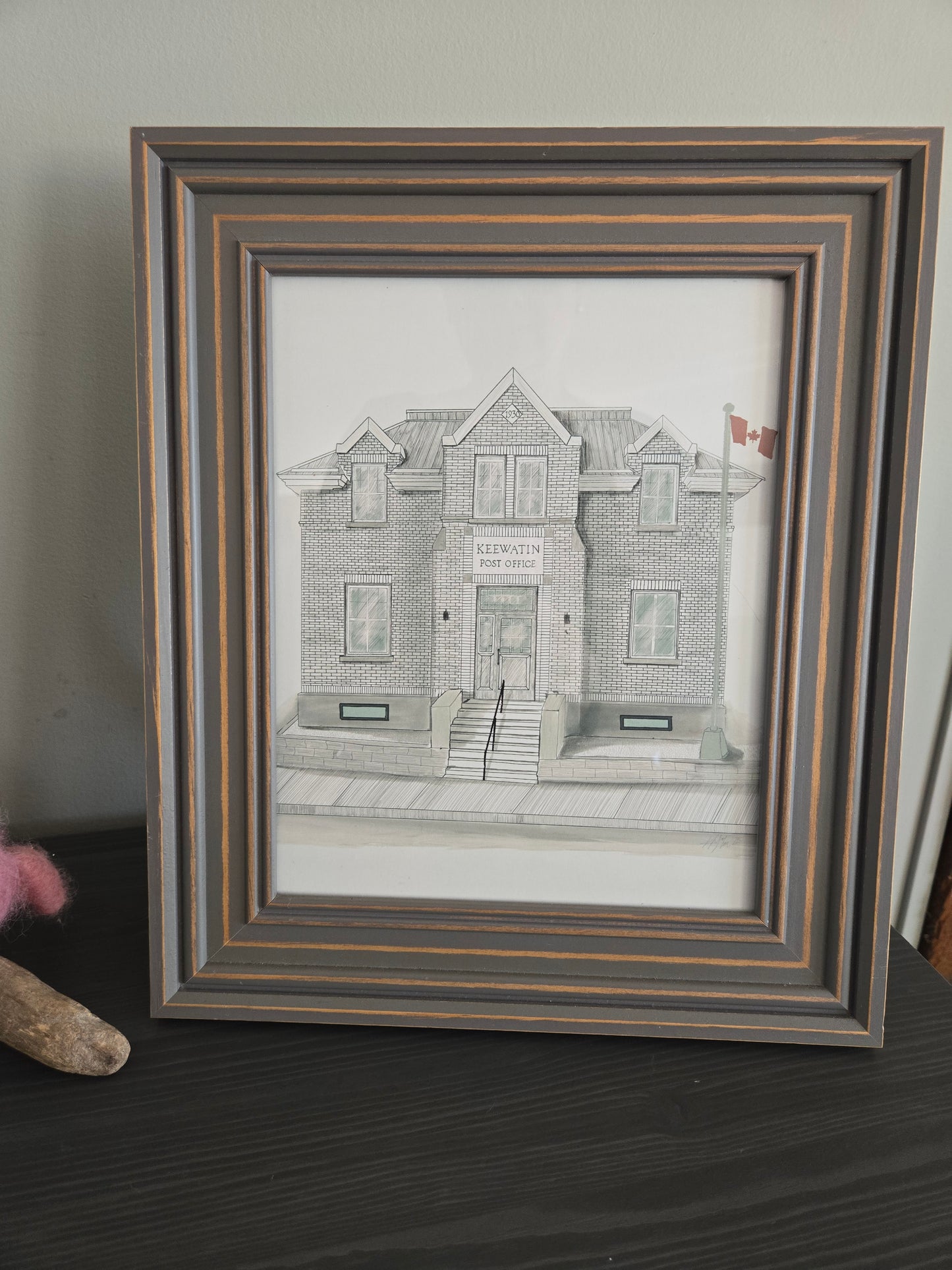 Keewatin Post Office Art Print – Original Post Office building Black and White