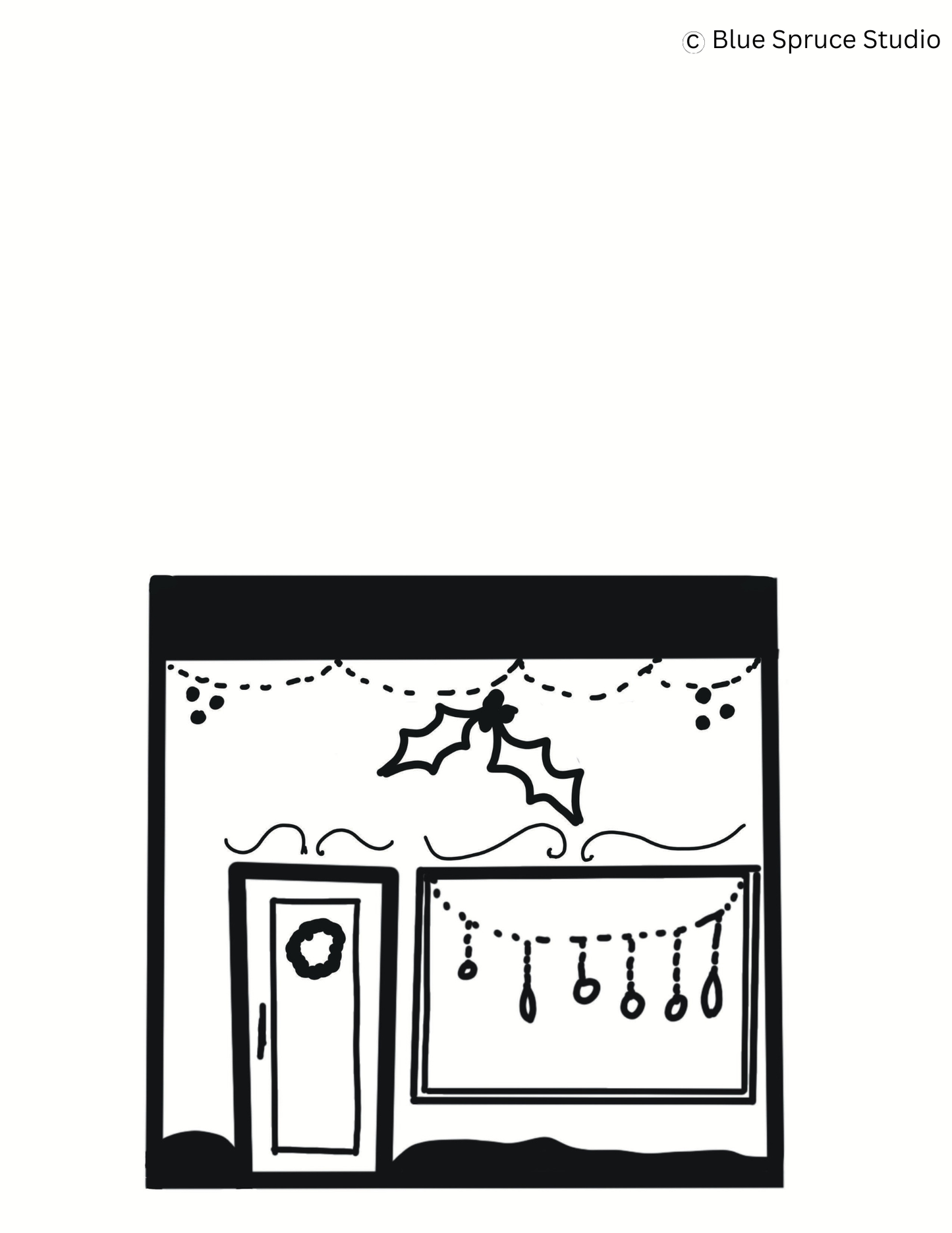 Free Gingerbread House Window Traceable's