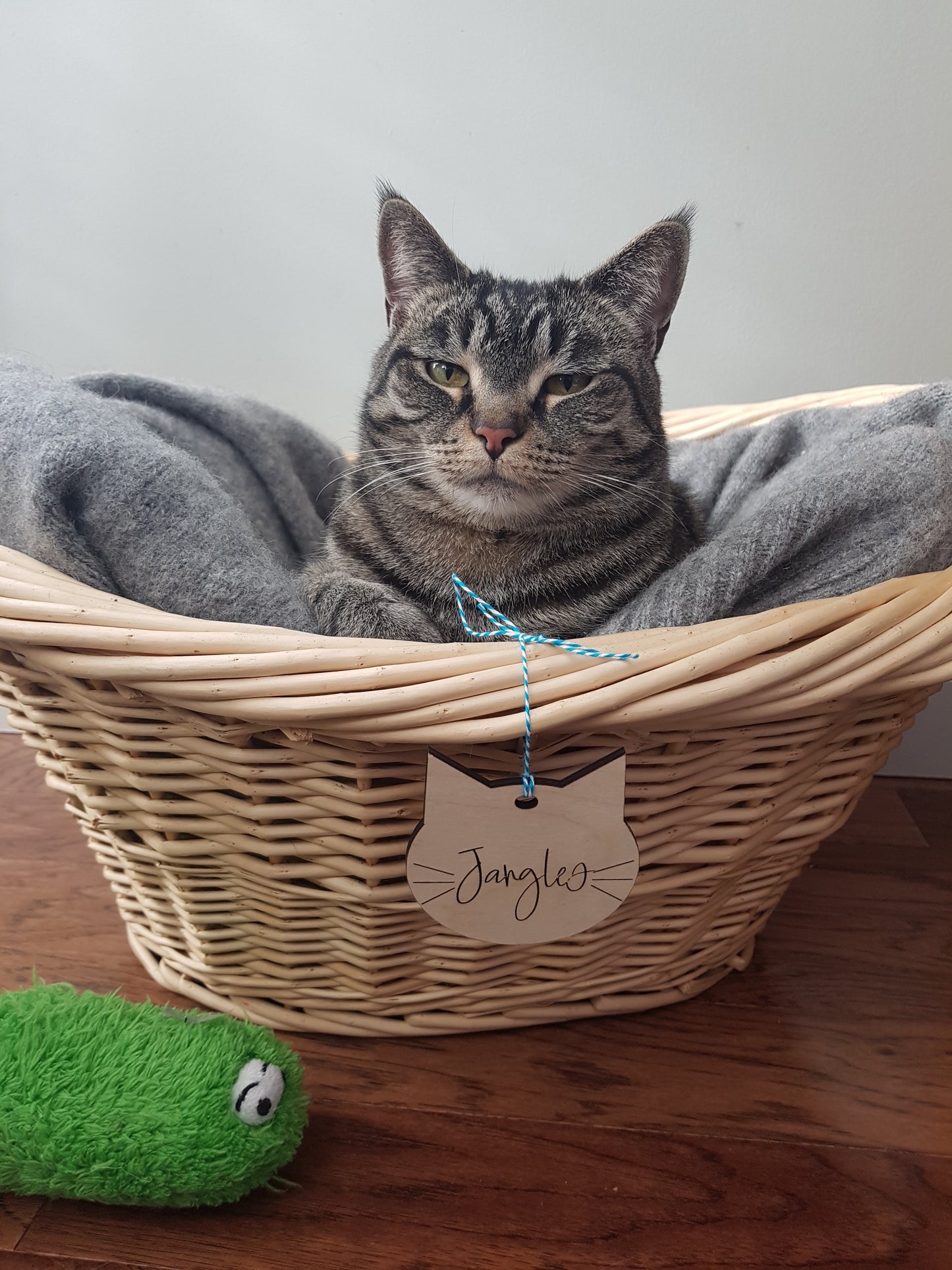 Cat Basket Tag or Tree Ornament