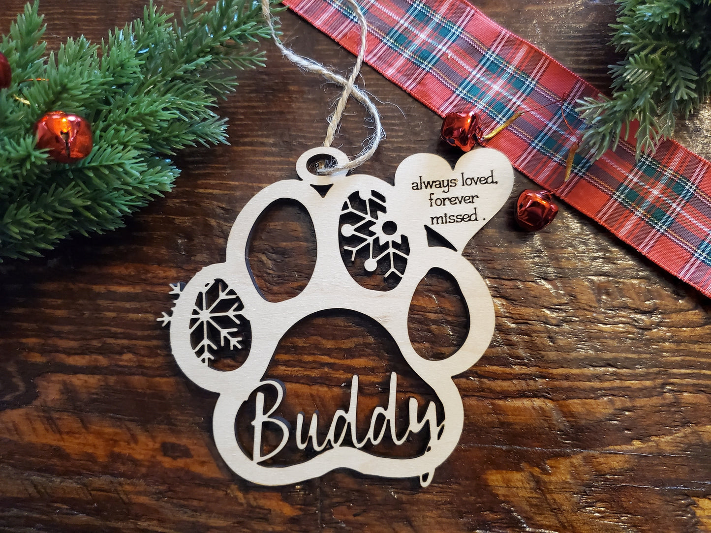 Dog Paw Ornament - In Memory