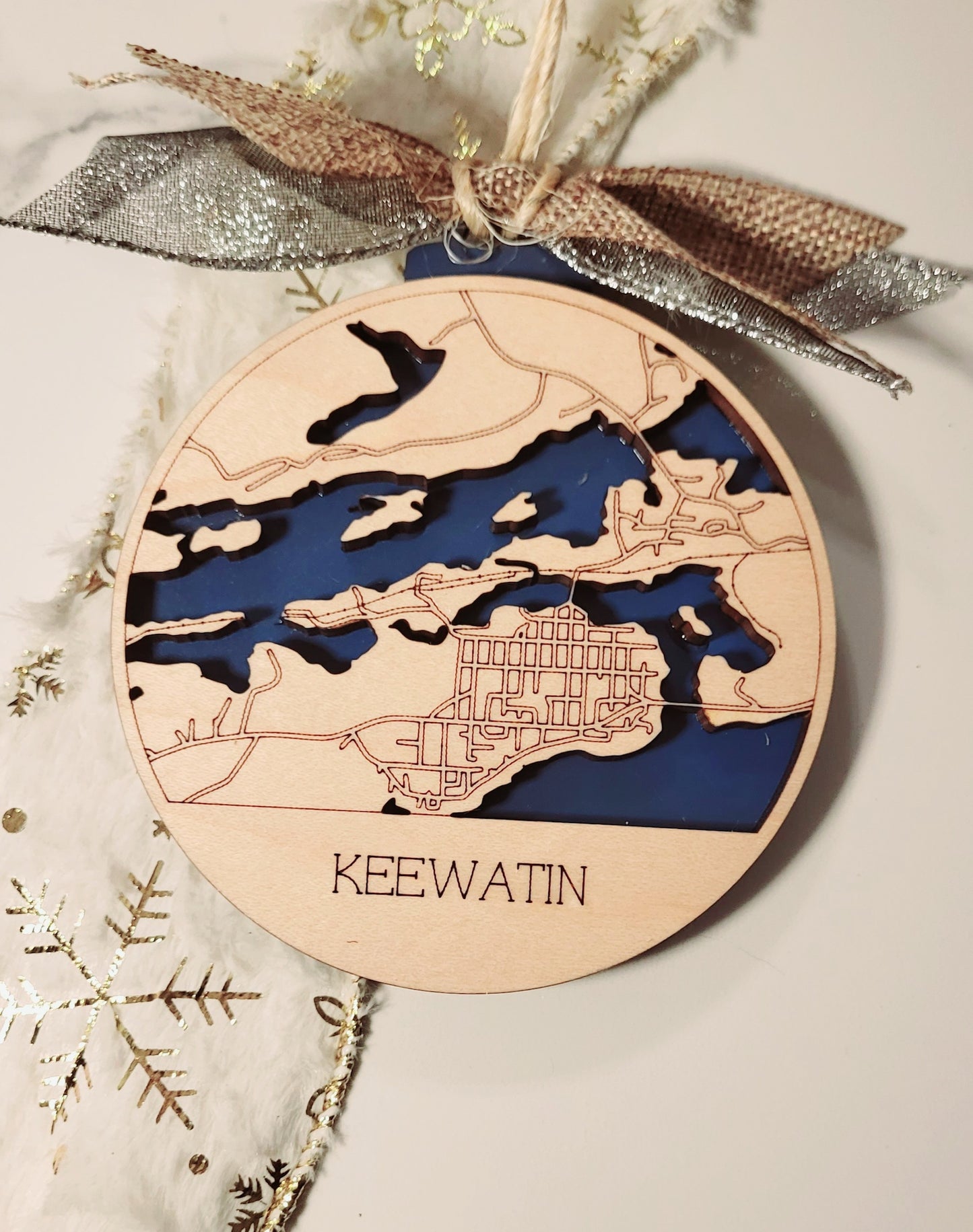 Keewatin Map Tree Ornament