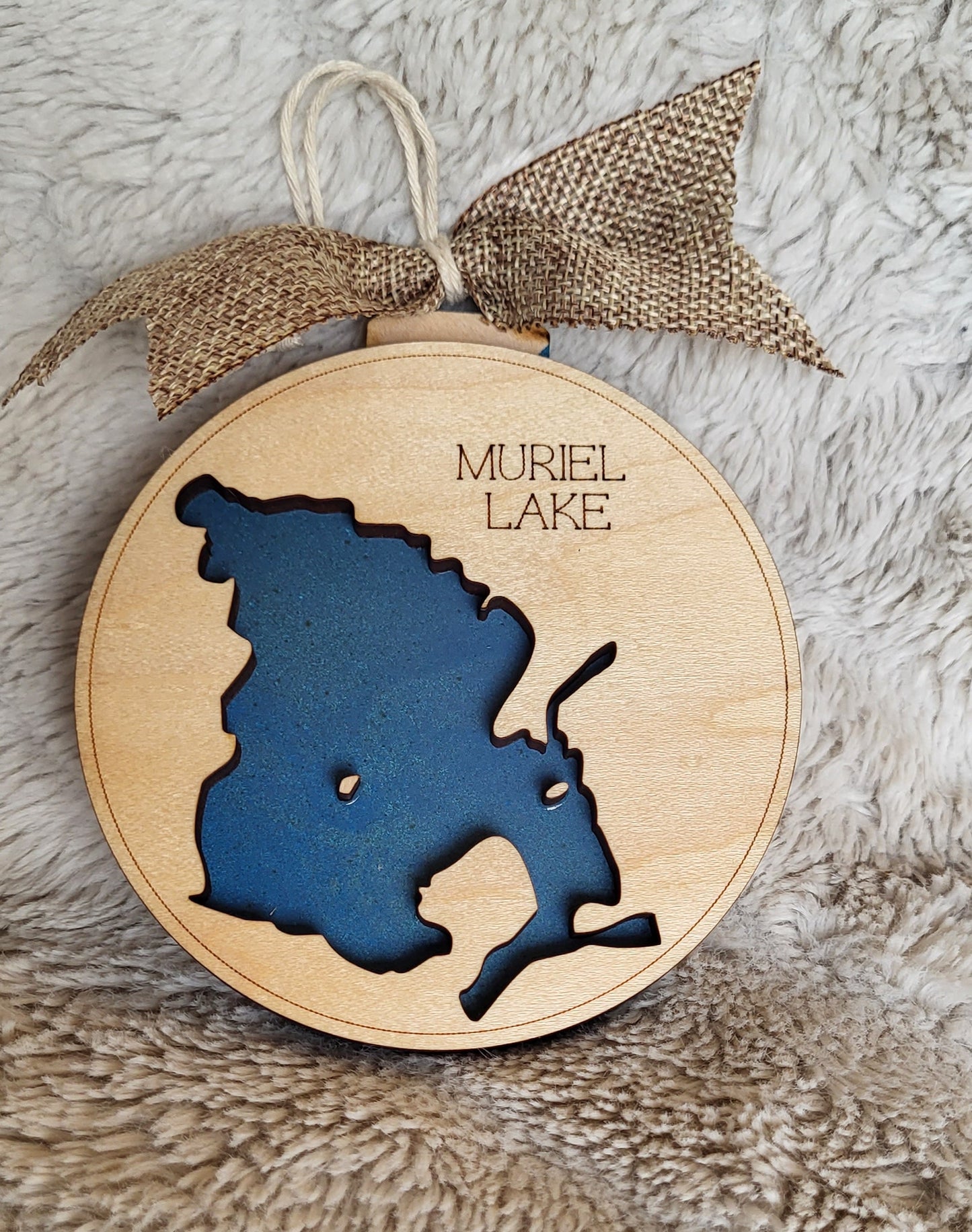 Muriel Lake map Tree Ornament