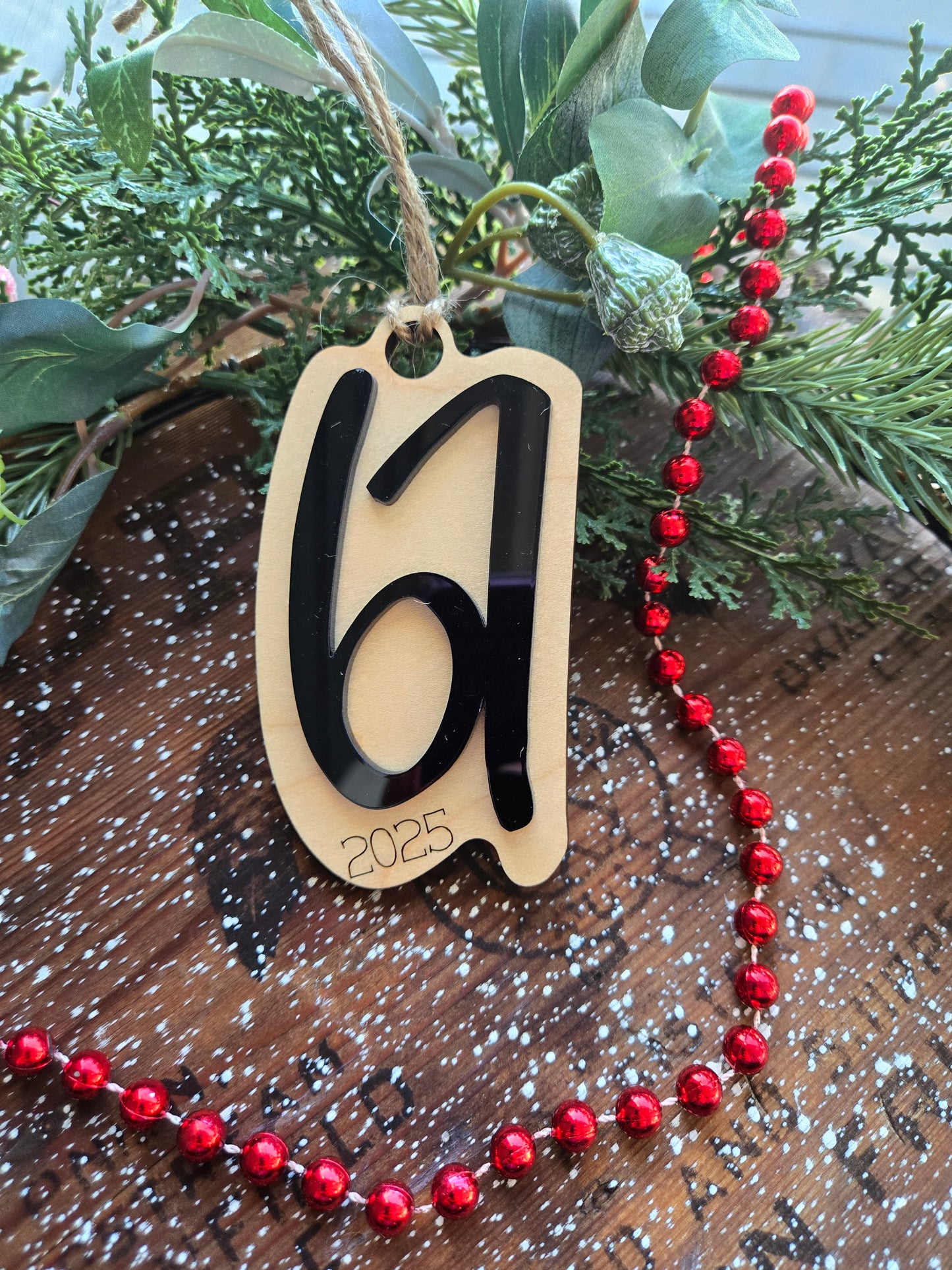 “67” Ornament – Trendy Meme-Inspired Wood and Acrylic Design