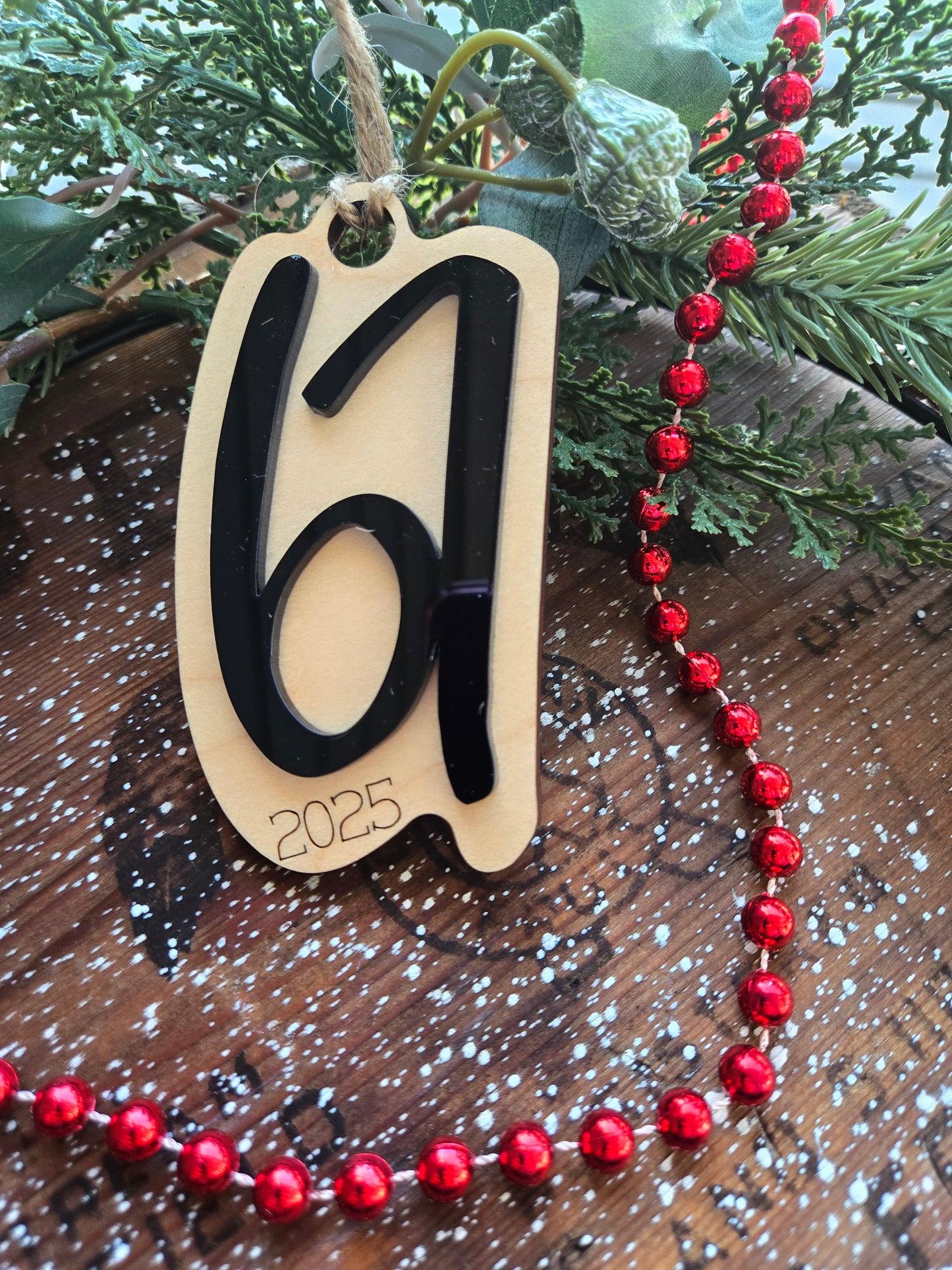 “67” Ornament – Trendy Meme-Inspired Wood and Acrylic Design