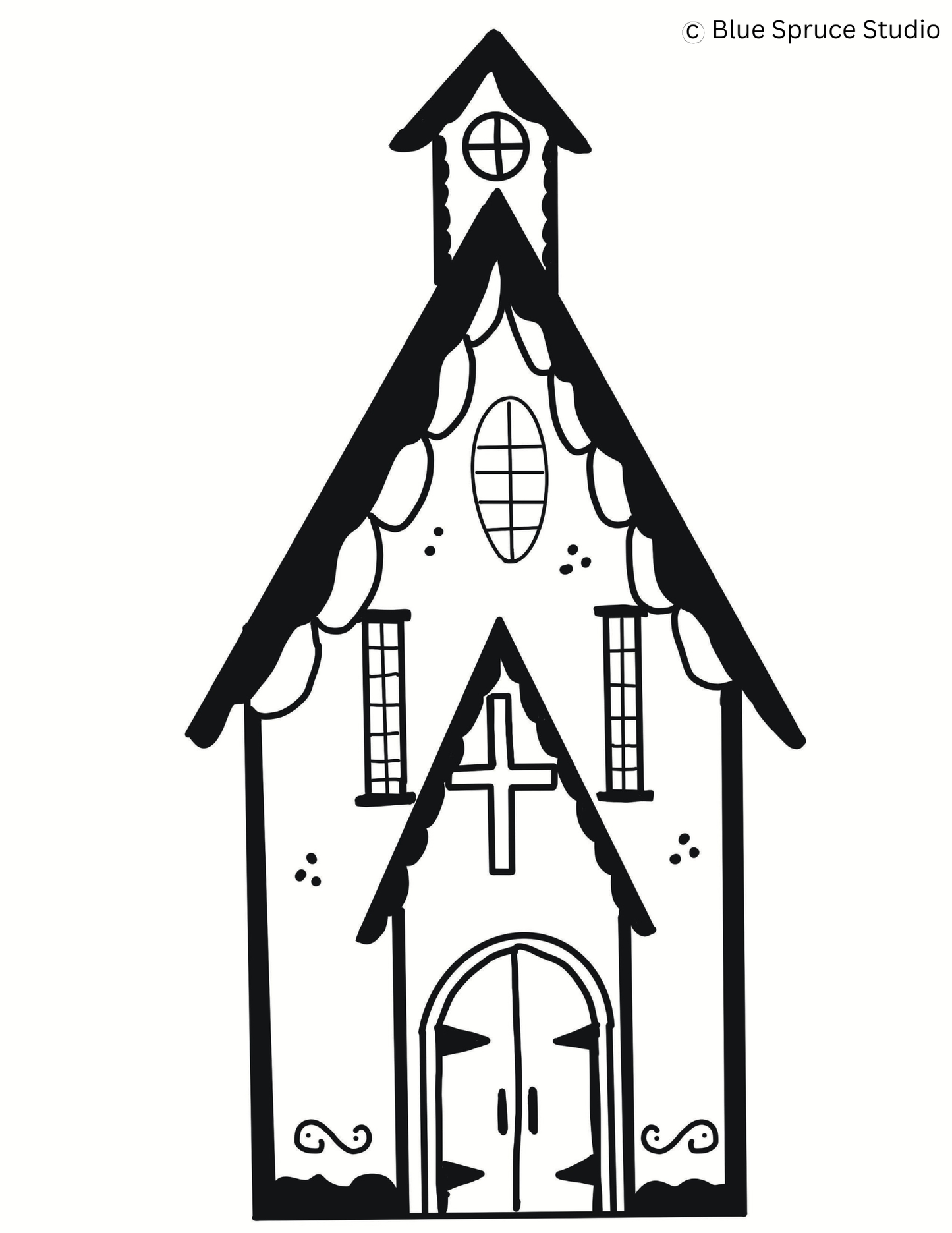 Free Gingerbread House Window Traceable's