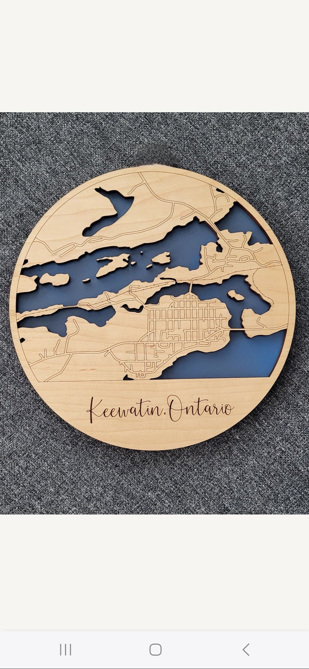10" Diameter Lake Map ( Custom available)