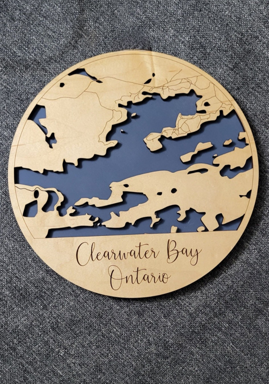 10" Diameter Lake Map ( Custom available)
