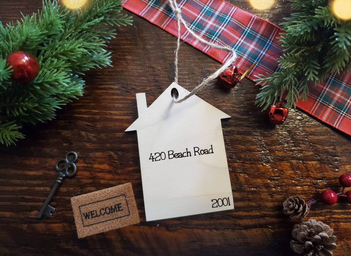 New Home Ornament in warm, welcoming setting